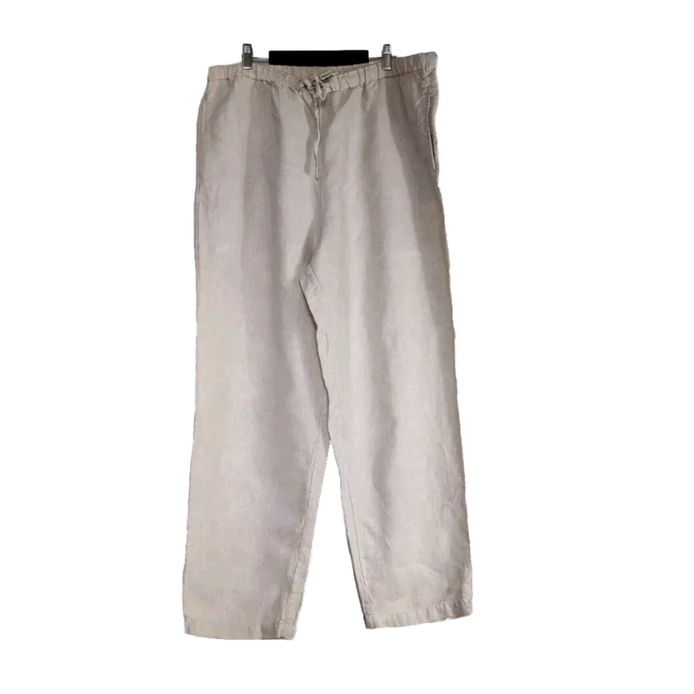 Orvis linen straight leg pull on pants size XL